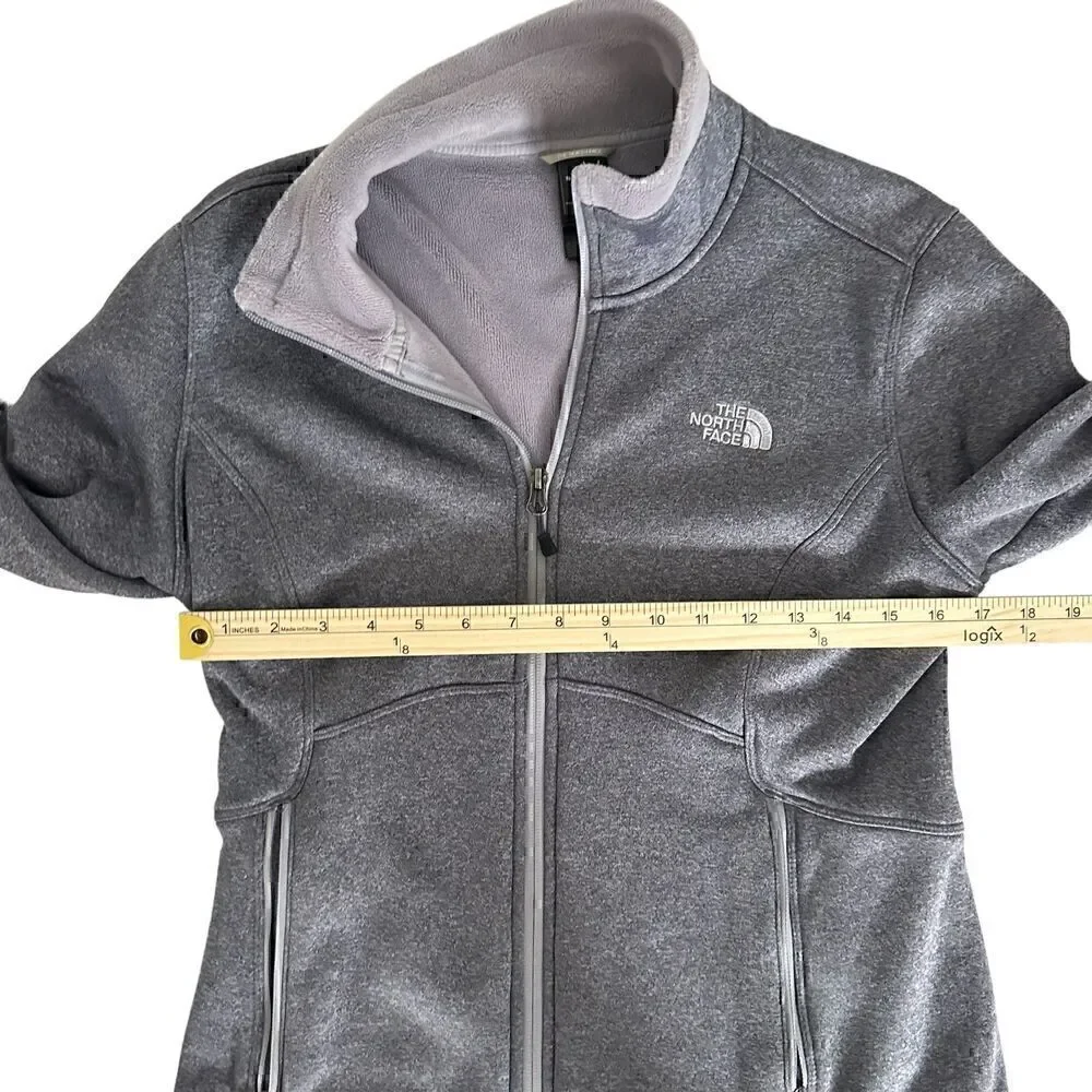 The North Face Womens Purple‎ Zip Up Fleece Lined Stretchy Pockets Jacket Size M